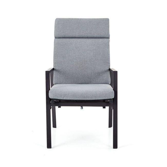 Fauteuil inclinable à dossier haut pour patio avec coussin en polyester filé - 11D12K