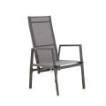 Fauteuil inclinable à dossier haut pour patio avec coussin en polyester filé - 11D12K