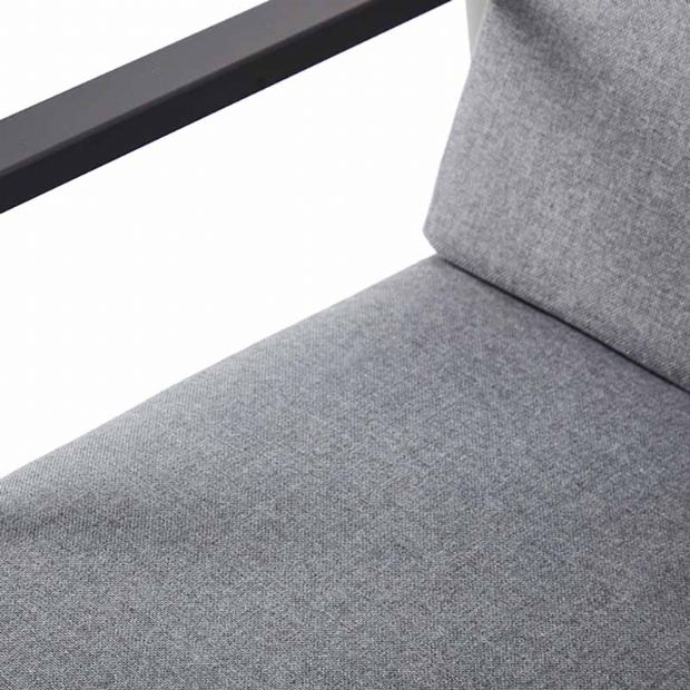 Fauteuil inclinable à dossier haut pour patio avec coussin en polyester filé - 11D12K