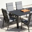 Fauteuil inclinable à dossier haut pour patio avec coussin en polyester filé - 11D12K