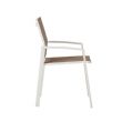 Chaise de salle à manger en aluminium avec assise et dossier en maille respirante - 11D27A