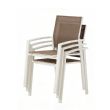 Chaise de salle à manger en aluminium avec assise et dossier en maille respirante - 11D27A