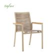 Chaise de salle à manger d'extérieur en aluminium et corde tressée - 11D27C