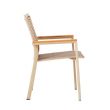 Chaise de salle à manger d'extérieur en aluminium et corde tressée - 11D27C