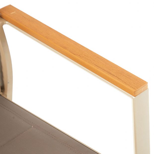 Chaise de salle à manger d'extérieur en aluminium et corde tressée - 11D27C