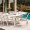 Chaise de salle à manger d'extérieur en aluminium et corde tressée - 11D27C