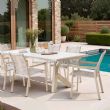 Chaise de salle à manger d'extérieur en aluminium et corde tressée - 11D27C