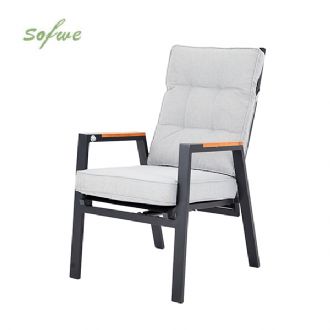 Fauteuil de salle à manger d'extérieur avec dossier réglable