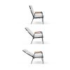 Fauteuil de salle à manger d'extérieur avec dossier réglable - 11D27D
