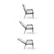 Fauteuil de salle à manger d'extérieur avec dossier réglable - 11D27D