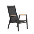 Fauteuil de salle à manger d'extérieur avec dossier réglable - 11D27D