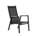 Fauteuil de salle à manger d'extérieur avec dossier réglable - 11D27D