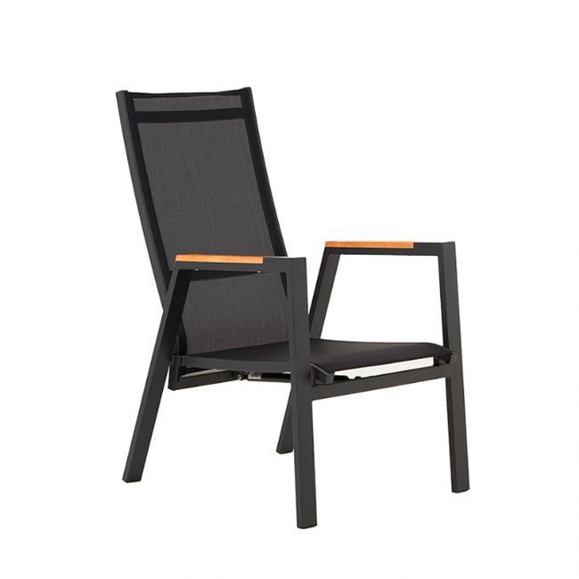 Fauteuil de salle à manger d'extérieur avec dossier réglable - 11D27D