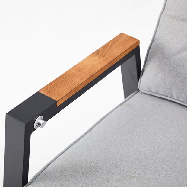 Fauteuil de salle à manger d'extérieur avec dossier réglable - 11D27D