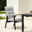 Fauteuil de salle à manger d'extérieur avec dossier réglable - 11D27D