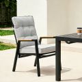 Fauteuil de salle à manger d'extérieur avec dossier réglable - 11D27D