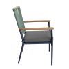 Chaise de salle à manger d'extérieur avec structure en alliage d'aluminium et coussin d'assise de 5 cm d'épaisseur - 11D27G