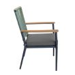 Chaise de salle à manger d'extérieur avec structure en alliage d'aluminium et coussin d'assise de 5 cm d'épaisseur - 11D27G