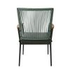 Chaise de salle à manger d'extérieur avec structure en alliage d'aluminium et coussin d'assise de 5 cm d'épaisseur - 11D27G