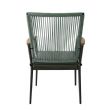 Chaise de salle à manger d'extérieur avec structure en alliage d'aluminium et coussin d'assise de 5 cm d'épaisseur - 11D27G