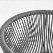 Chaise de salle à manger ronde d'extérieur avec dossier en corde tressée - 11D27I