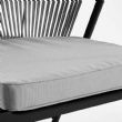 Chaise de salle à manger ronde d'extérieur avec dossier en corde tressée - 11D27I