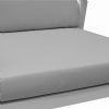Chaise de salle à manger en aluminium avec accoudoirs en WPC pour extérieur avec coussin - 11D27J