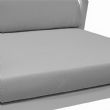 Chaise de salle à manger en aluminium avec accoudoirs en WPC pour extérieur avec coussin - 11D27J