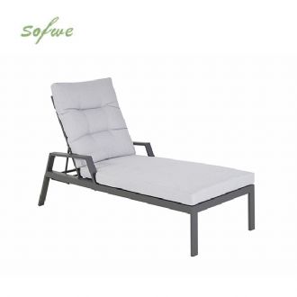 Fauteuil inclinable réglable à lattes en aluminium
