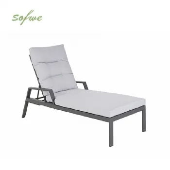 Fauteuil inclinable réglable à lattes en aluminium