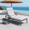 Fauteuil inclinable réglable à lattes en aluminium - 11D14C
