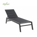 Fauteuil inclinable réglable Textilène en aluminium avec intérieur en coton - 11D14D