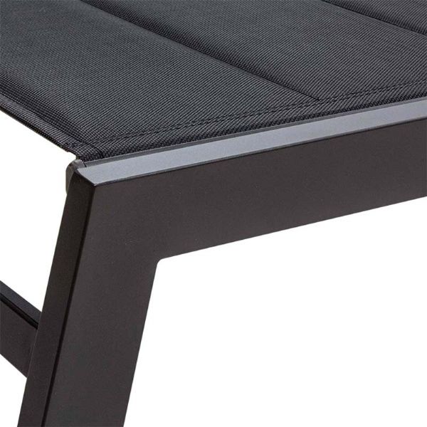 Fauteuil inclinable réglable Textilène en aluminium avec intérieur en coton - 11D14D