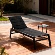 Fauteuil inclinable réglable Textilène en aluminium avec intérieur en coton - 11D14D