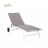 Fauteuil réglable en aluminium et textilène avec roulettes - 11D14E