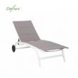 Fauteuil réglable en aluminium et textilène avec roulettes - 11D14E
