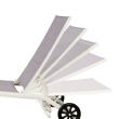 Fauteuil réglable en aluminium et textilène avec roulettes - 11D14E
