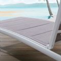 Fauteuil réglable en aluminium et textilène avec roulettes - 11D14E