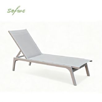 Fauteuil réglable en aluminium et textilène