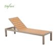 Fauteuil réglable en aluminium, plastique et bois avec roulettes - 11D14G
