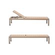 Fauteuil réglable en aluminium, plastique et bois avec roulettes - 11D14G
