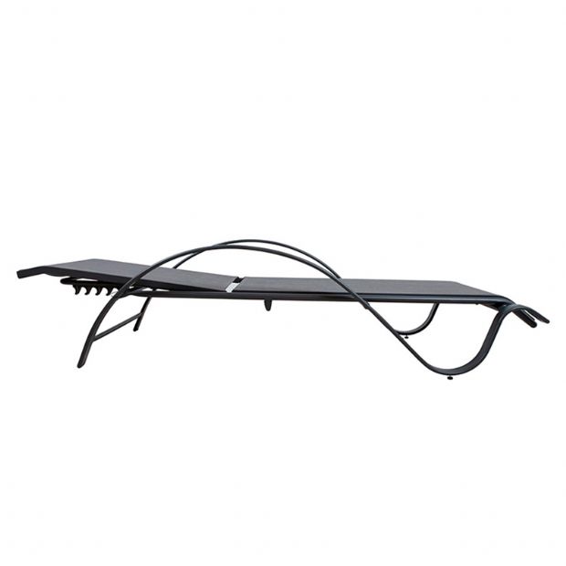 Fauteuil inclinable réglable en aluminium avec accoudoirs en forme de S - 11D14I