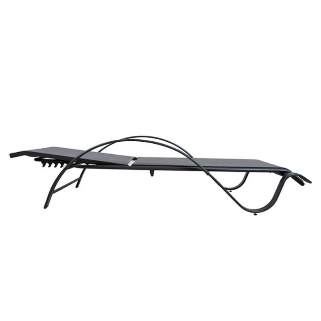 Fauteuil inclinable réglable en aluminium avec accoudoirs en forme de S - 11D14I