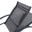 Fauteuil inclinable réglable en aluminium avec accoudoirs en forme de S - 11D14I
