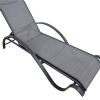 Fauteuil inclinable réglable en aluminium avec accoudoirs en forme de S - 11D14I