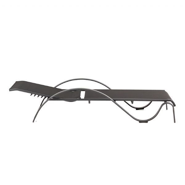 Fauteuil réglable en fer avec accoudoirs en forme de S - 11D14J
