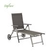 Fauteuil en aluminium Textilène avec roulettes et coussin - 11D14K