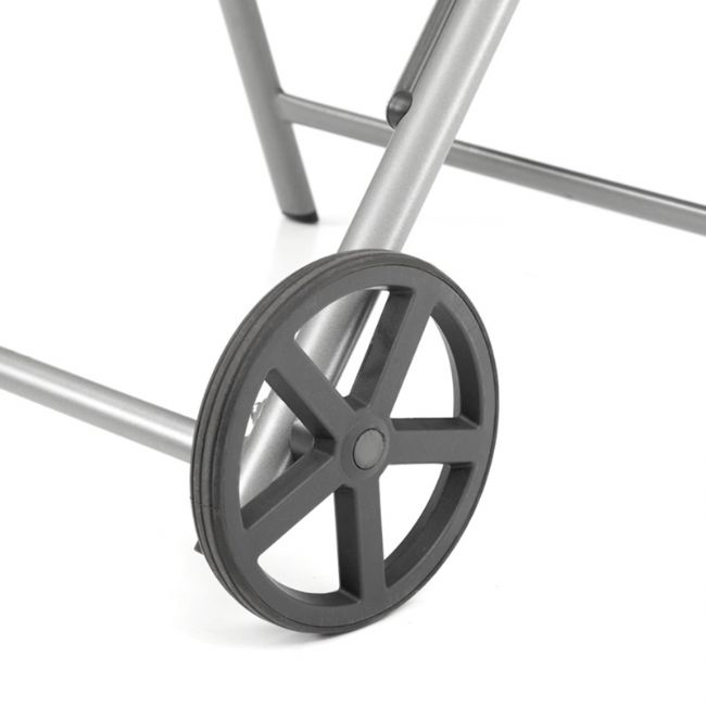 Fauteuil en aluminium Textilène avec roulettes et coussin - 11D14K