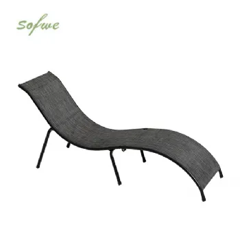 Fauteuil pliant en fer en forme de S