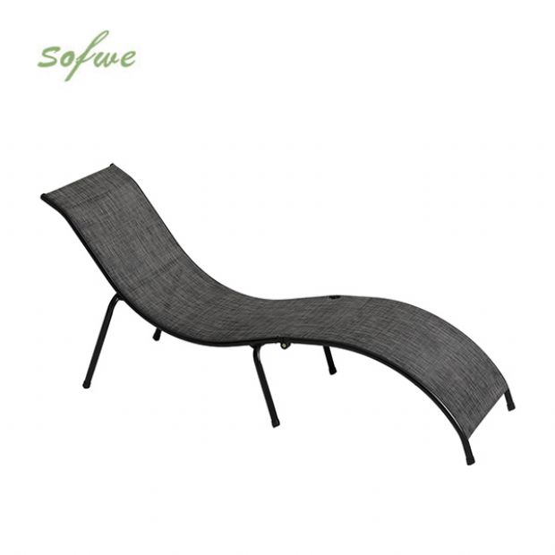 Fauteuil pliant en fer en forme de S - 11D14M